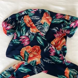 12th Tribe Floral Wrap Top